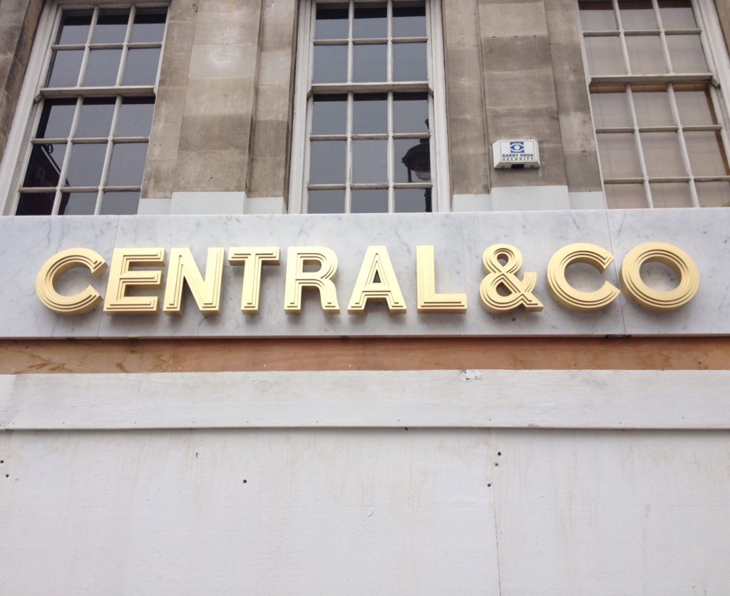 Central & Co Signage Sustainability